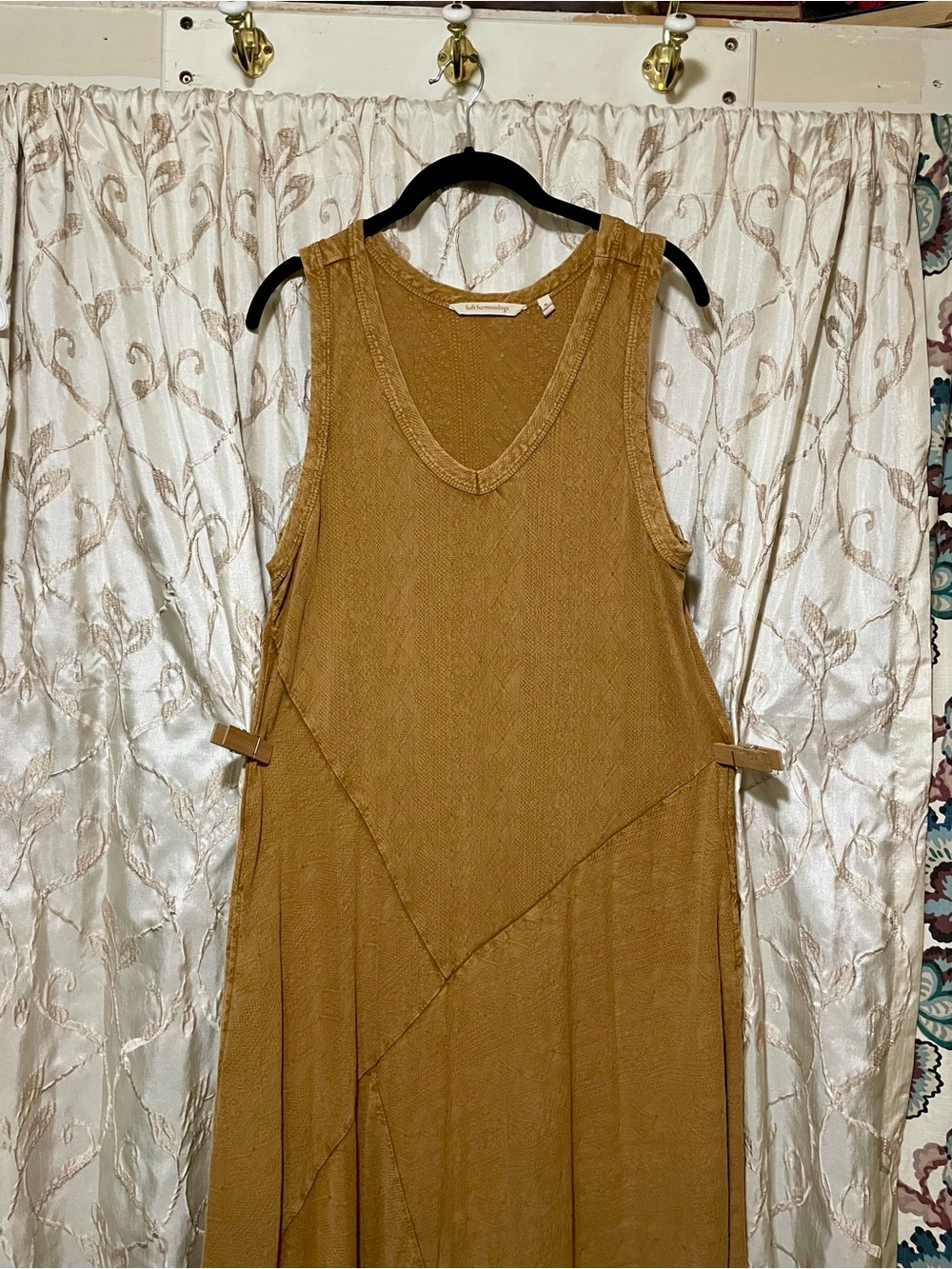 Soft Surroundings Cotton Maxi Dress Siena color Size Medium - Picture 2 of 9